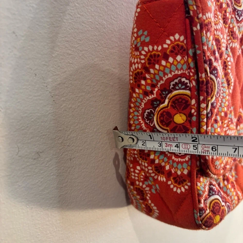 VERA BRADLEY Baguette Shoulder Bag Paisley Print Front Knot Snap Closure Quilted - Picture 13 of 16